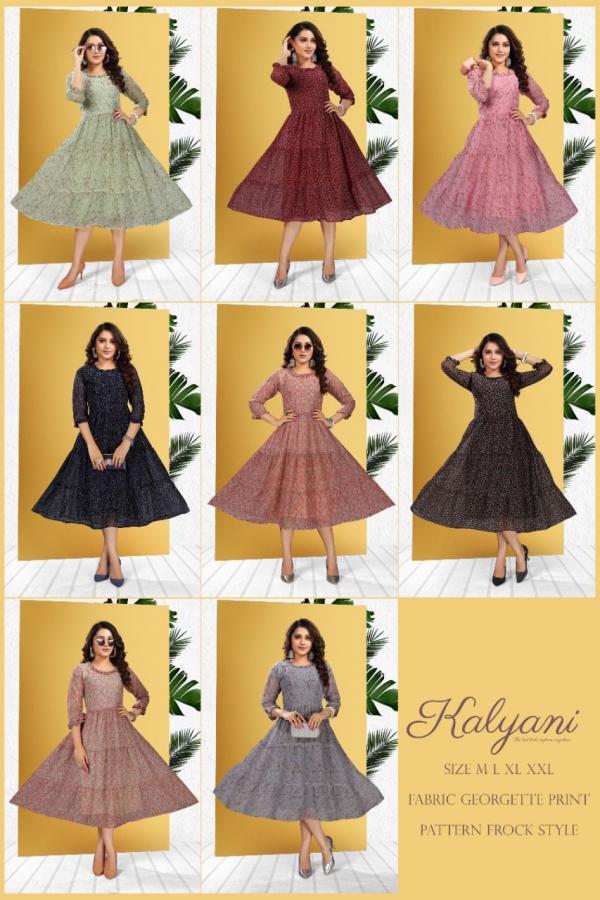 Beauty Queen Kalyani 1 Fancy Wear Georgette Designer Kurti Collection